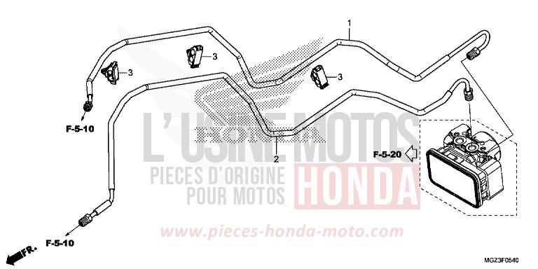 BRAKE PIPE for CBR500R ABS SEAL SILVER METALLIC (NHA14) from 2013